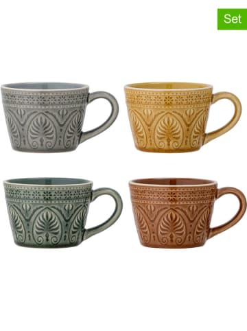 Bloomingville 4er-Set: Jumbotassen ''Rani'' in Bunt - 360 ml