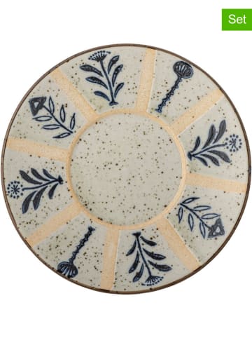 Bloomingville Talerze (2 szt.) w kolorze beżowo-granatowym -  Ø 16 cm