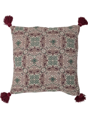 Bloomingville Kissen ''Fibi'' in Beige/ Türkis/ Bordeaux - (L)60 x (B)60 cm