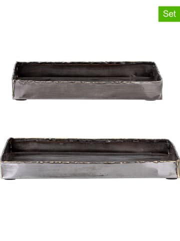 Bloomingville 2er-Set: Tabletts ''Cody'' in Silber
