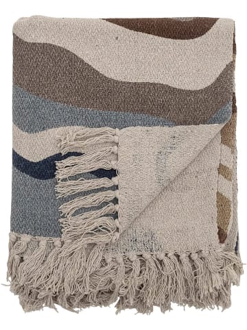 Bloomingville Woondeken "Stephania" beige/bruin/grijs - (L)160 x (B)130 cm