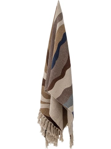 Bloomingville Woondeken "Stephania" beige/bruin/grijs - (L)160 x (B)130 cm