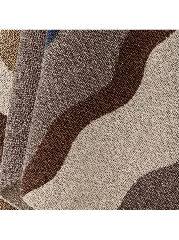Bloomingville Woondeken "Stephania" beige/bruin/grijs - (L)160 x (B)130 cm