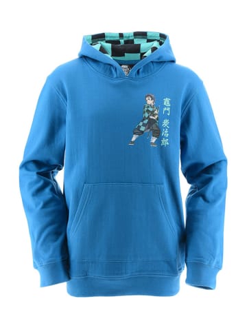 DEMON Hoodie "Demon slayer" in Blau