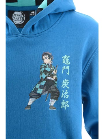 DEMON Hoodie "Demon slayer" in Blau