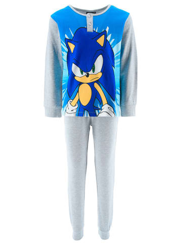 Sonic Pyjama "Sonic modern" in Blau/ Grau