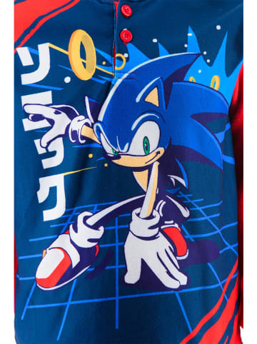 Sonic Fleece pyjama "Sonic modern" blauw