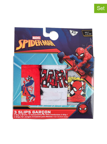 Spiderman Slipki (3 pary) "Spider-Man" w kolorze biało-czerwono-szarym