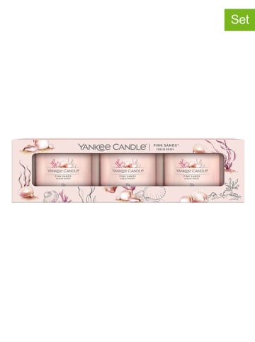 Yankee Candle Świece zapachowe (3 szt.) "Pink Sands" - 3 x 37 g
