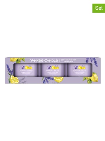 Yankee Candle 3er-Set: Duftkerzen "Lemon Lavender" - 3x 37 g