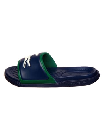 Lacoste Pantoletten in Dunkelblau/ Weiß