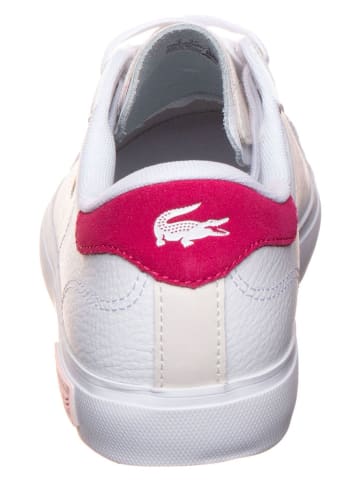 Lacoste Leren sneakers wit/roze