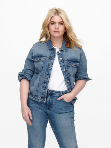 ONLY Carmakoma Jeansjacke in Blau
