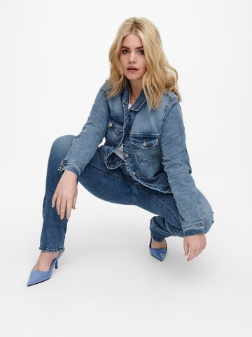 ONLY Carmakoma Jeansjacke in Blau