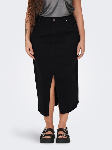 ONLY Carmakoma Jeansrock in Schwarz
