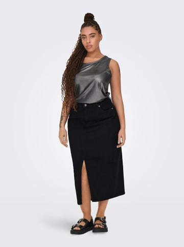 ONLY Carmakoma Jeansrock in Schwarz