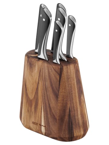 Jamie Oliver 7tlg. Messerblock-Set in Natur/ Schwarz