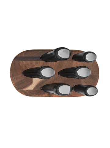 Jamie Oliver 7tlg. Messerblock-Set in Natur/ Schwarz