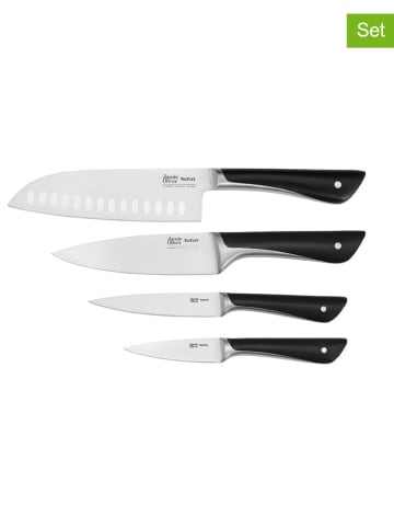 Jamie Oliver 4tlg. Messer-Set in Silber/ Schwarz