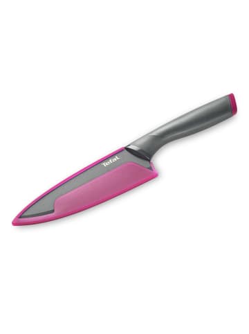Tefal Nóż kuchenny "Fresh Kitchen" w kolorze szaro-różowym - dł. 15 cm