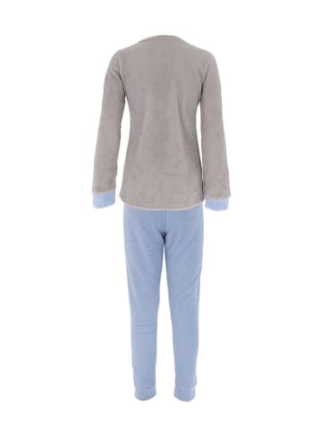 COTONELLA Pyjama grijs/lichtblauw