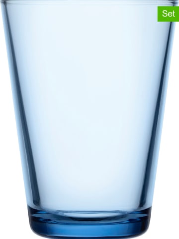 Moomin Szklanki (2 szt.) "Kartio" w kolorze niebieskim - 400 ml