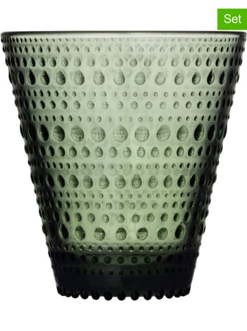 iittala Szklanki (2 szt.) "Kastehelmi" w kolorze zielonym - 300 ml