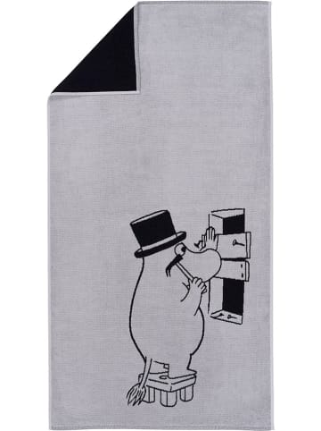 Moomin Ręcznik prysznicowy "Moominpappa" w kolorze czarno-szarym - 140 x 70 cm