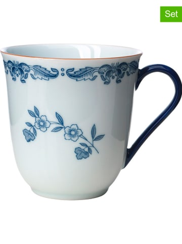 Rörstrand 2er-Set: Tassen "Ostindia" in Weiß/ Blau - 300 ml