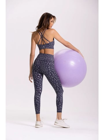 Onamaste Legginsy sportowe "Asa" w kolorze niebieskim