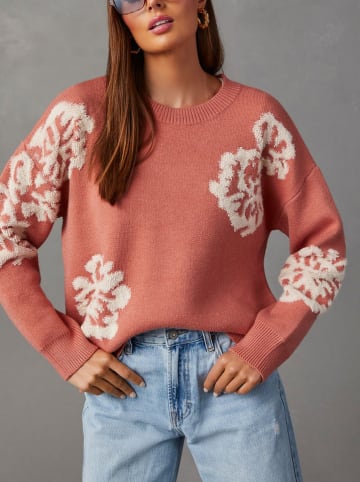 LA Angels Pullover in Koralle/ Creme