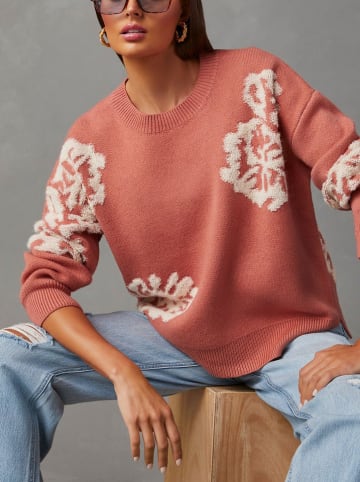 LA Angels Pullover in Koralle/ Creme