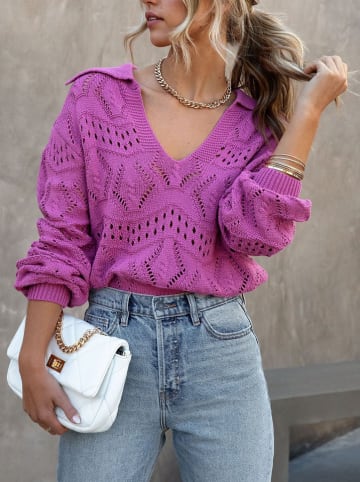 LA Angels Sweter w kolorze fioletowym