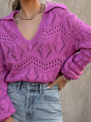 LA Angels Sweter w kolorze fioletowym