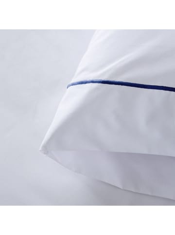 ethere Perkalowe poszewki (2 szt.) "Ito" w kolorze biało-granatowym na poduszkę