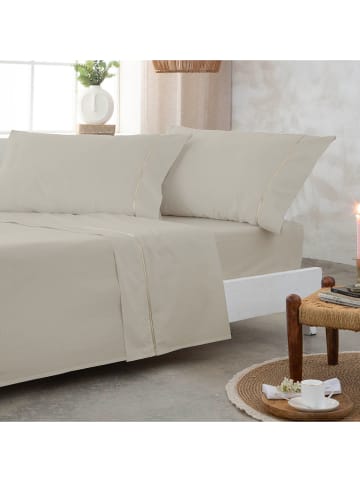 ethere Perkal-Bettlaken "Yaki" in Beige