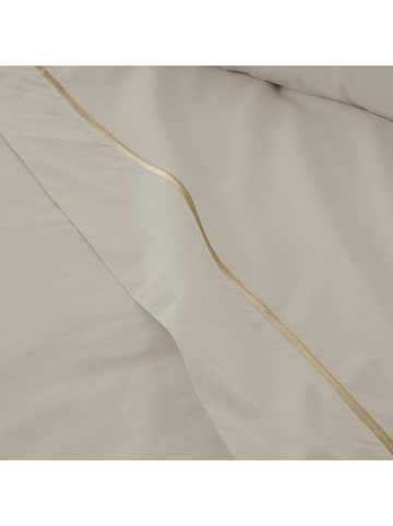 ethere Perkal hoeslaken "Yaki" beige