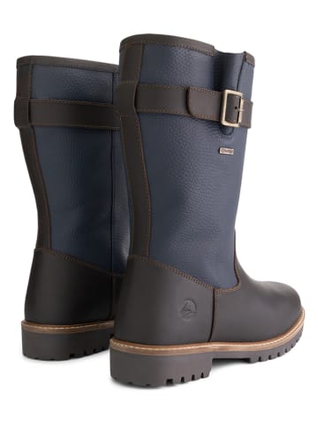 TRAVELIN' Leder-Stiefel "Finnmark" in Dunkelblau/ Braun