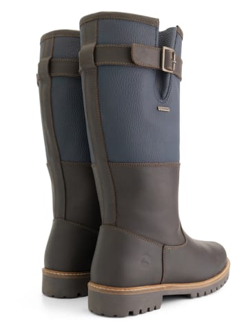 TRAVELIN' Leder-Stiefel "Grimstadt" in Dunkelblau/ Braun