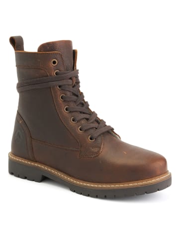 TRAVELIN' Leren boots "Kongsberg" bruin