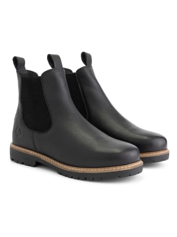TRAVELIN' Leder-Chelsea-Boots "Romsdal" in Schwarz