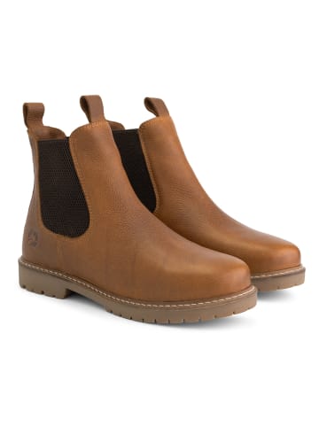 TRAVELIN' Leder-Chelsea-Boots "Romsdal" in Hellbraun