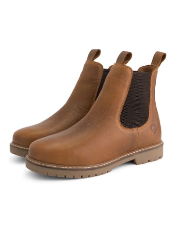 TRAVELIN' Leder-Chelsea-Boots "Romsdal" in Hellbraun