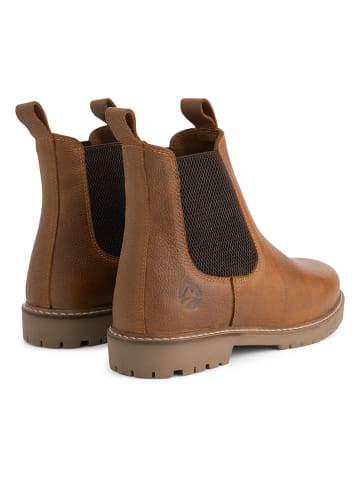 TRAVELIN' Leder-Chelsea-Boots "Romsdal" in Hellbraun