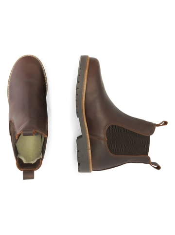 TRAVELIN' Leren chelseaboots "Romsdal" bruin