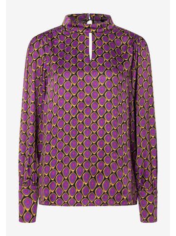 More & More Bluse in Schwarz/ Lila/ Gold