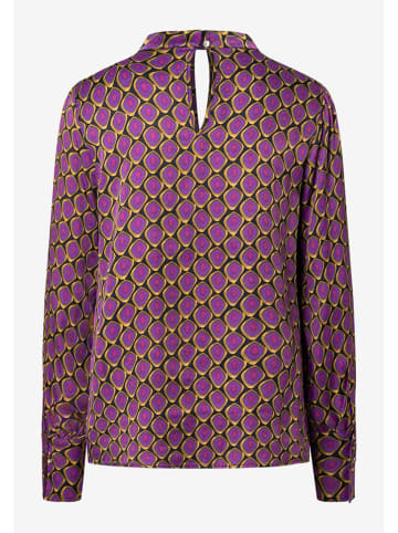 More & More Bluse in Schwarz/ Lila/ Gold