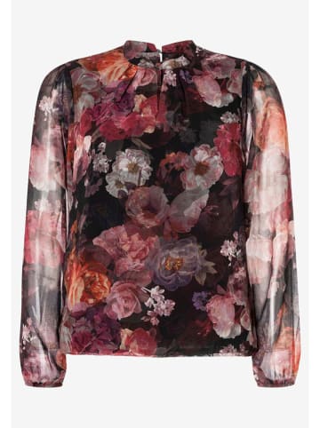 More & More Bluse in Schwarz/ Pink