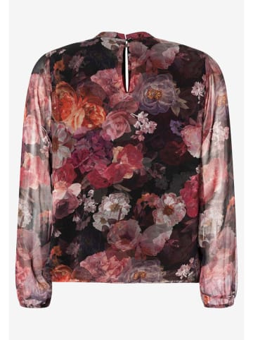 More & More Bluse in Schwarz/ Pink