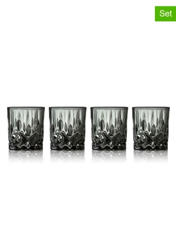 Lyngby Glas 4-delige set: glazen "Sorrento" grijs - 40 ml